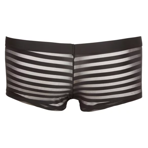 Transparente, gestreifte Boxershorts (schwarz) - M