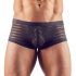 Transparente, gestreifte Boxershorts (schwarz) - XXL