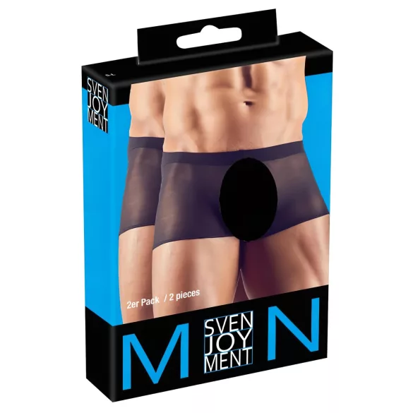 Svenjoyment - Transparente Boxershorts Set - Schwarz (2-teilig) S-L