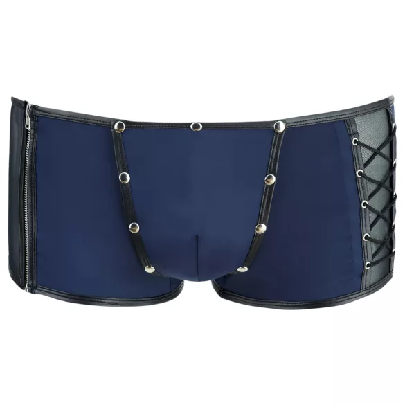 NEK - Schwarze Schnürnetz-Boxershorts (Blau)