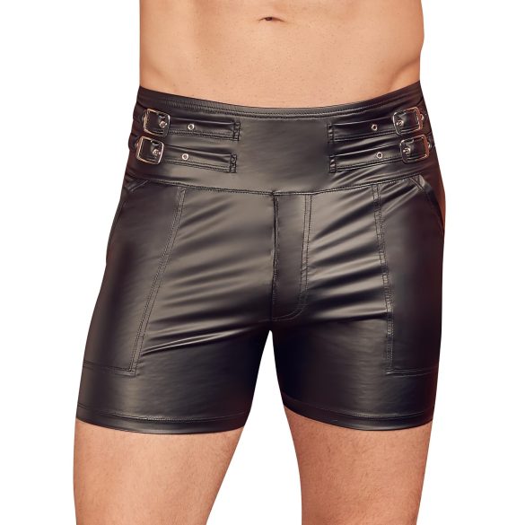 NEK - Langer Männer-Shorts mit Metallschnalle (Schwarz)