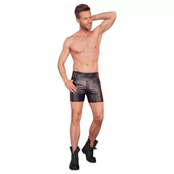 NEK - Langer Männer-Shorts mit Metallschnalle (Schwarz)