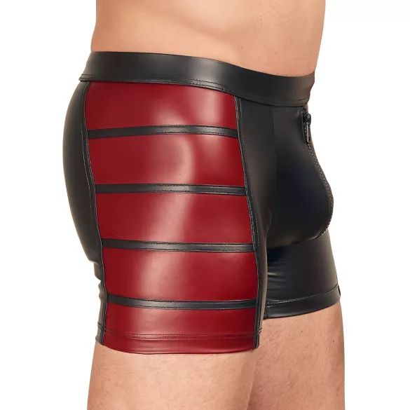 NEK - schwarze Reißverschluss-Boxer mit rotem Seiteneinsatz - XL