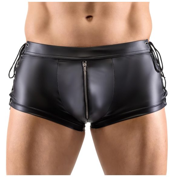 Svenjoyment - Matt-Boxershorts mit seitlicher Schnürung (Schwarz) - M