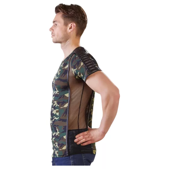 NEK - Tarnfarbenes Herren T-Shirt (Grün-Braun)
