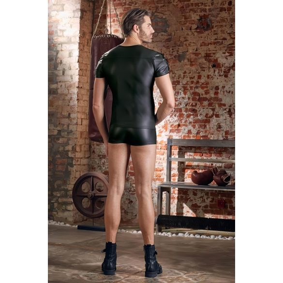 NEK - Mattes Herren-Shirt mit kurzen Ärmeln (schwarz) - M