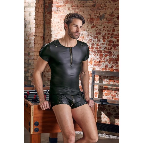 NEK - Mattes Herren-Shirt mit kurzen Ärmeln (schwarz) - M