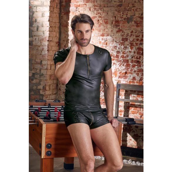 NEK - Mattes Herren-Shirt mit kurzen Ärmeln (schwarz) - M