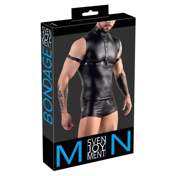 Svenjoyment - Ärmelloses Herren-Top mit Brustgeschirr (schwarz) - XL