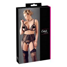 Cottelli Plus Size - Verführerisches Dessous-Set (schwarz)