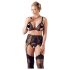Cottelli Plus Size - Verführerisches Dessous-Set (schwarz) - XXXXL