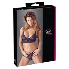Cottelli - Blumiges Spitzen-BH-Set (lila)