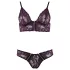 Cottelli - Blumiges Spitzen-BH-Set (lila) - L
