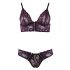 Cottelli - Blumiges Spitzen-BH-Set (lila) - XL