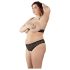 Cottelli Plus Size - Perlen-BH-Set (schwarz) - XL