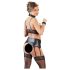 Cottelli Bondage - Glänzendes Spitzenwäsche-Set (4-teilig) - L
