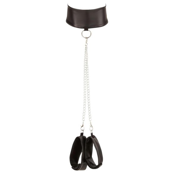 Cottelli Bondage - Glänzendes Spitzenwäsche-Set (4-teilig) - XL