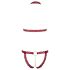 Cottelli - offenes BH-Set mit Metallring (rot) - M/L