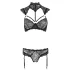 Cottelli - Spitzen-BH-Set mit Kragen (schwarz)