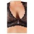 Cottelli Plus Size - Strass, Spitze Dessous-Set (Schwarz)