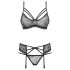 Obsessive 818-SEG-1 - Glitzernder Dessous-Set (Schwarz)