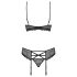 Obsessive 818-SEG-1 - Glitzernder Dessous-Set (Schwarz)