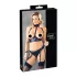 Cottelli Bondage - Glänzendes Hebe-Set mit Fesseln (schwarz)