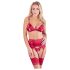 Abierta Fina - Funkelndes Kettendessous-Set (Rot) - L