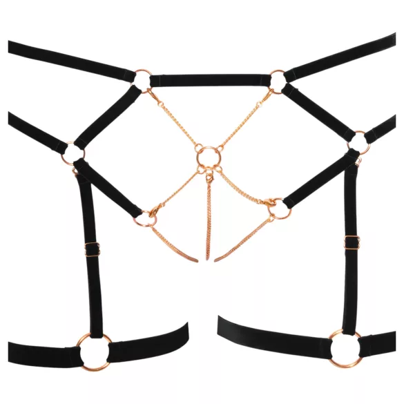 Cottelli - Kettenkette Zierkörperschmuck - 2-teilig (schwarz) - M