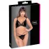 Cottelli - Transparenter, spitzenbesetzter BH-Set (schwarz)