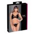 Cottelli - Transparente, Spitzen-BH-Set (schwarz) - L