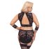 Cottelli Bondage Plus Size - Spitzen-BH-Set (schwarz) - 3XL