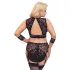Cottelli Bondage Plus Size - Spitzen-BH-Set (schwarz) - 3XL