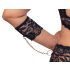 Cottelli Bondage Plus Size - Spitzen-BH-Set (schwarz) - 3XL