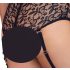 Cottelli Bondage Plus Size - Spitzen-BH-Set (schwarz) - 3XL