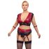 Cottelli Bondage Plus Size - Spitzen-BH Set (Rot) - 4XL