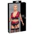 Cottelli Bondage Plus Size - Spitzen-BH Set (Rot) - 4XL