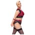 Cottelli Bondage Plus Size - Spitzen-BH Set (Rot) - 4XL