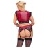 Cottelli Bondage Plus Size - Spitzen-BH Set (Rot) - 4XL