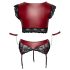 Cottelli Bondage Plus Size - Spitzen-BH Set (Rot) - 4XL