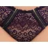 Cottelli Plus Size - Transparentes BH-Set mit Muster (Lila)
