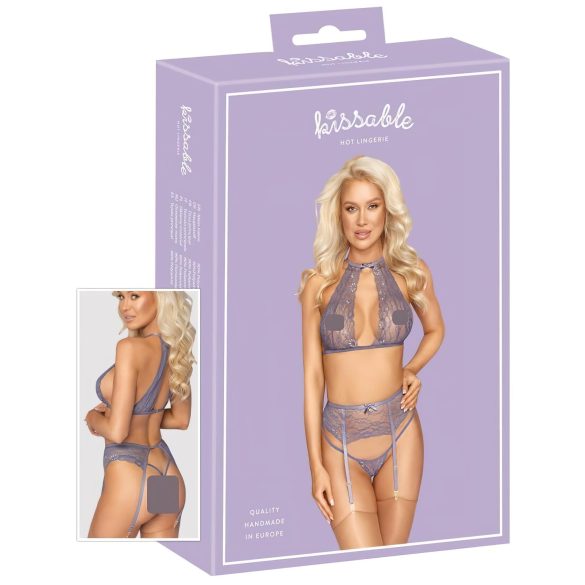 Küssbare - Spitzenwäsche-Set (Lila) - L/XL