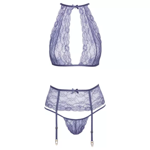 Kissable - Spitzen-Unterwäsche-Set (lila) - L/XL