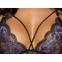 Cottelli - 3-teiliges Spitzenwäsche-Set (schwarz-violett)