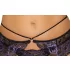 Cottelli - 3-teiliges Spitzenwäsche-Set (schwarz-violett) - L