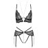 Abierta Fina - Offenes Spitzen-BH-Set (Schwarz)