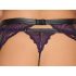 Cottelli Bondage - Wäsche-Set & Handschellen (schwarz-lila) - XL