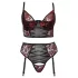 Cottelli Plus Size - verstellbares BH-Set (rot) - 90C/XL