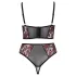 Cottelli Plus Size - verstellbares BH-Set (rot) - 90C/XL