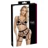 Cottelli - Zweiteiliges Geschirr-Set (schwarz) - XL